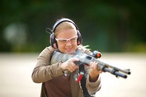 Christy Practice at the Range
