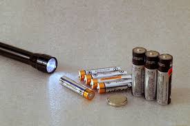 batteries and flashlight